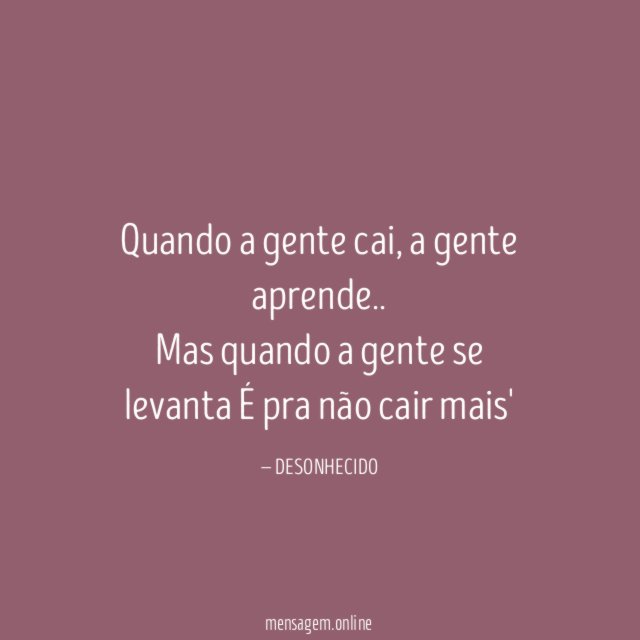 Quando a gente cai