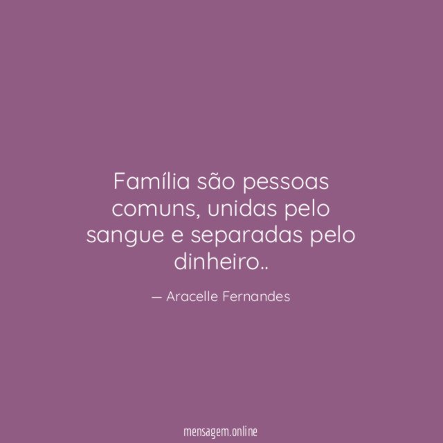 Família são pessoas comuns