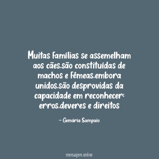 Muitas famílias se assemelham aos cães