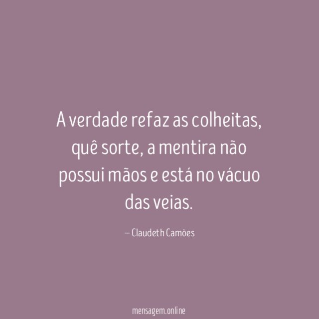 A verdade refaz as colheitas