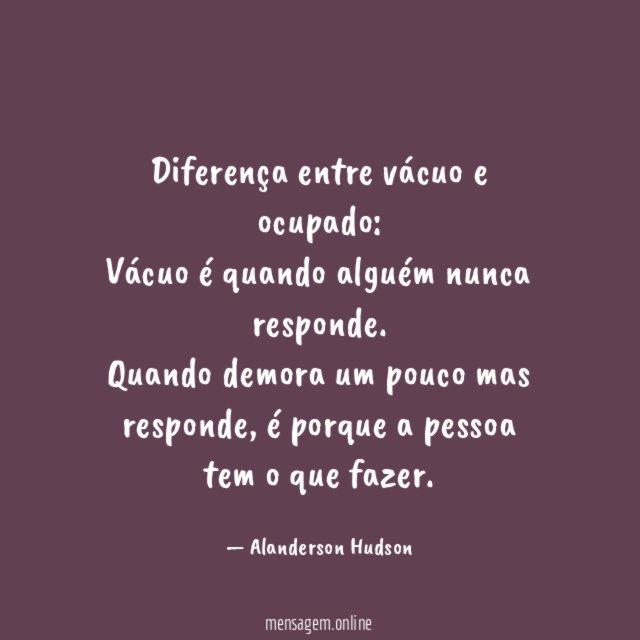 Diferença entre vácuo e ocupado