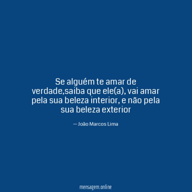 Se alguém te amar de verdade