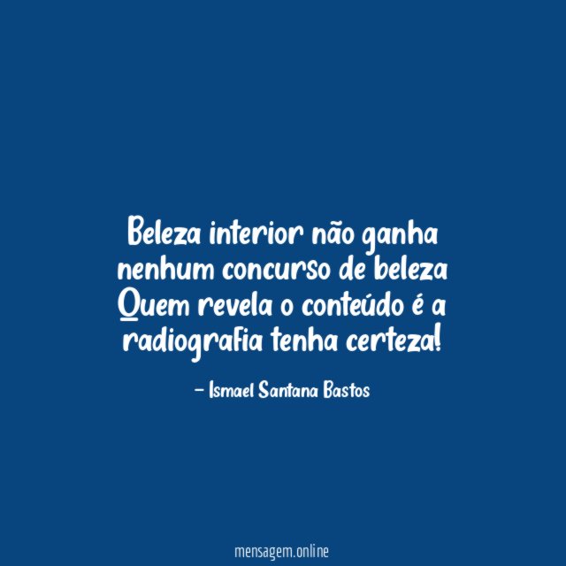 Beleza interior não ganha nenhum concurso de beleza Quem