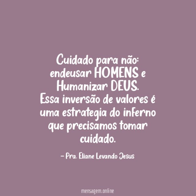 Cuidado para não