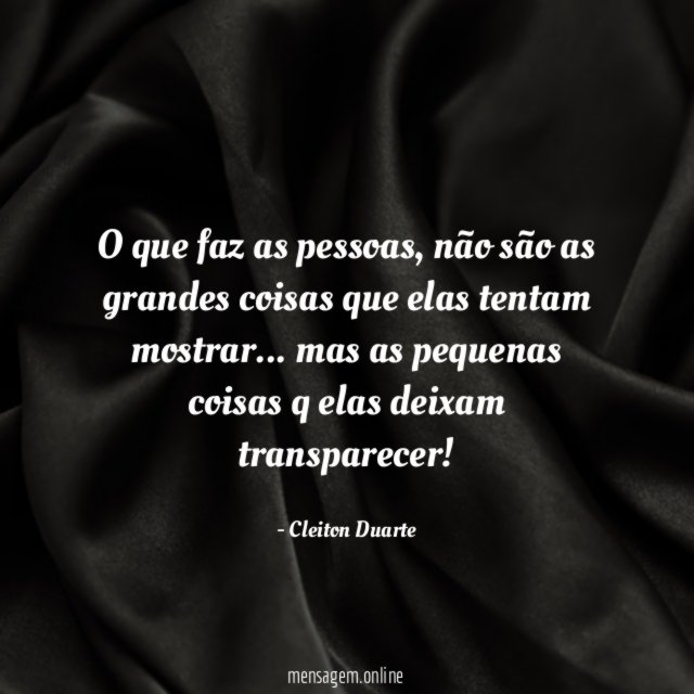 O que faz as pessoas
