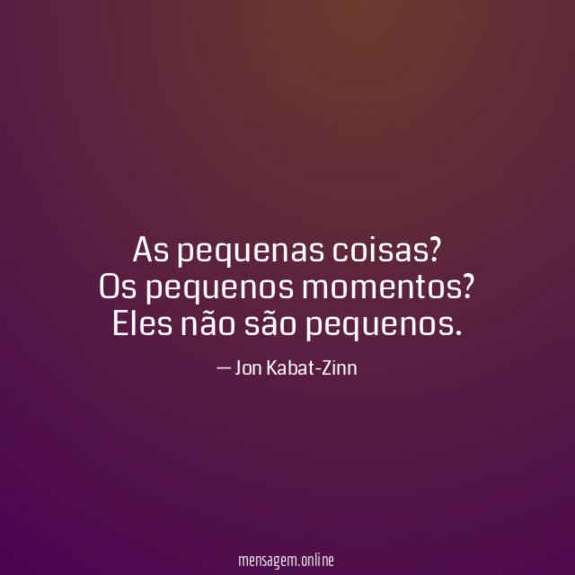 As pequenas coisas