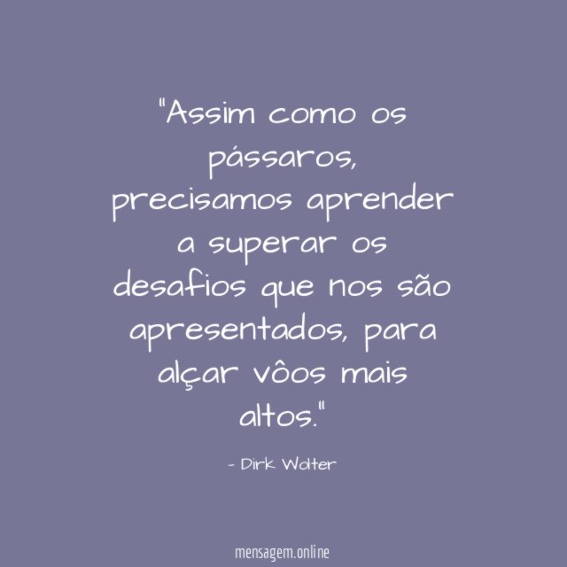 Assim como os pássaros