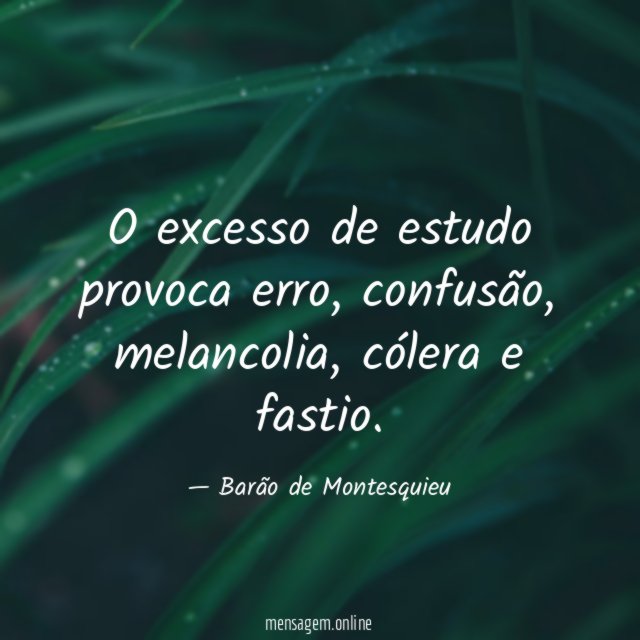 O excesso de estudo provoca erro