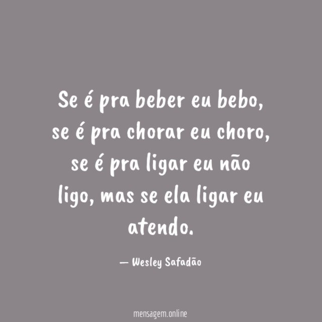 Se é pra beber eu bebo