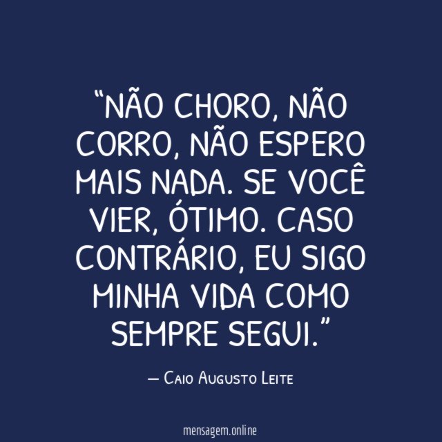 Não choro