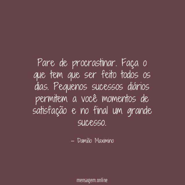 Pare de procrastinar