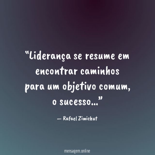 Liderança se resume em encontrar caminhos para um objetivo comum