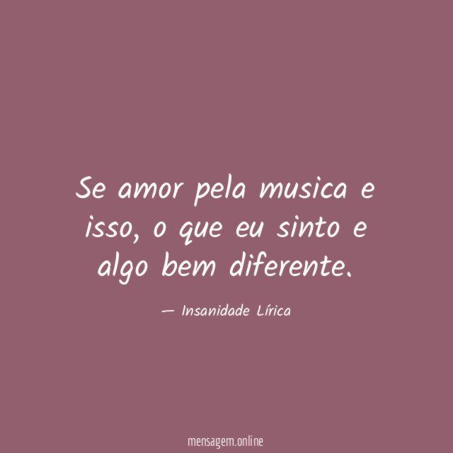 Se amor pela musica e isso