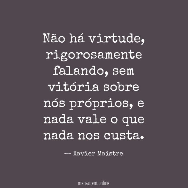 Não há virtude