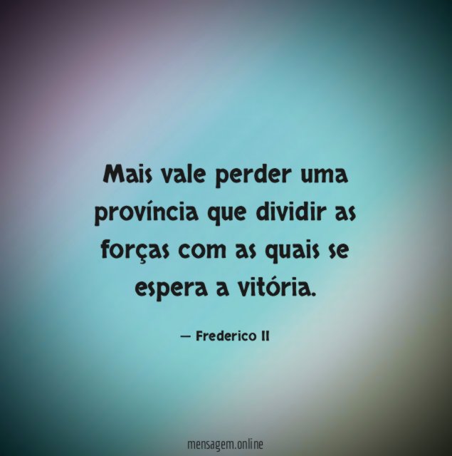 Mais vale perder uma província que dividir as