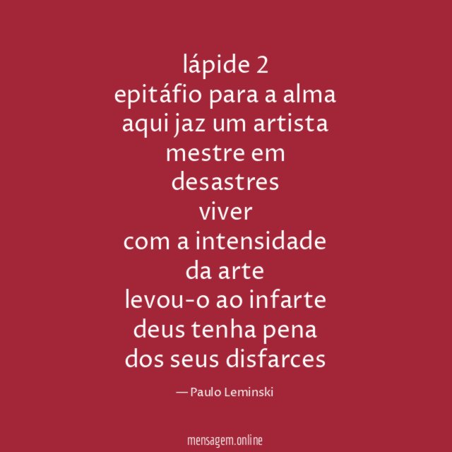 lápide 2
epitáfio para a alma