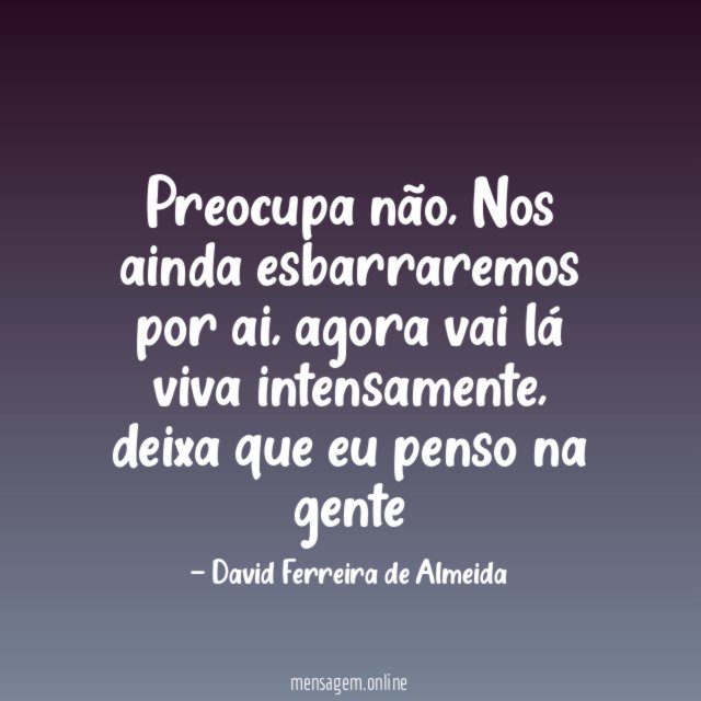 Preocupa não