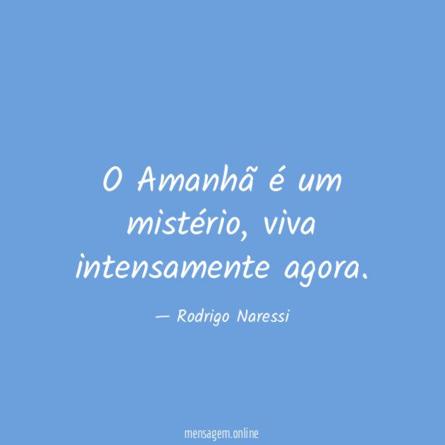 O Amanhã é um mistério