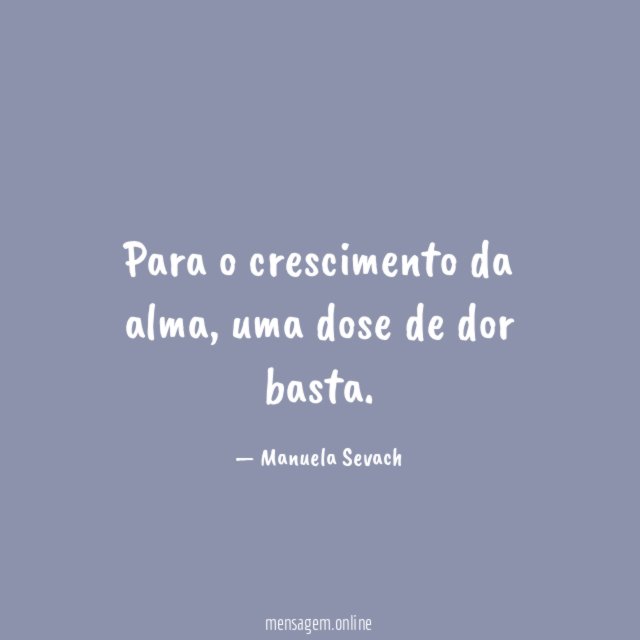 Para o crescimento da alma
