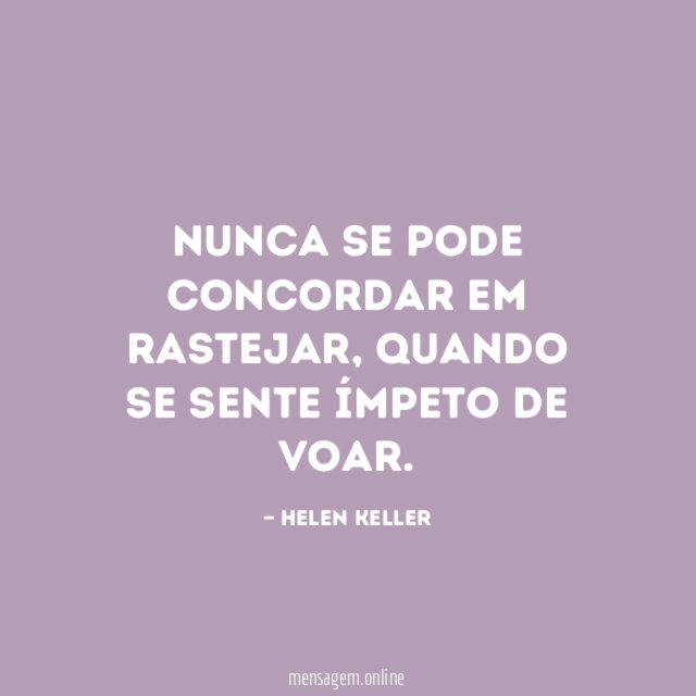 Nunca se pode concordar em rastejar