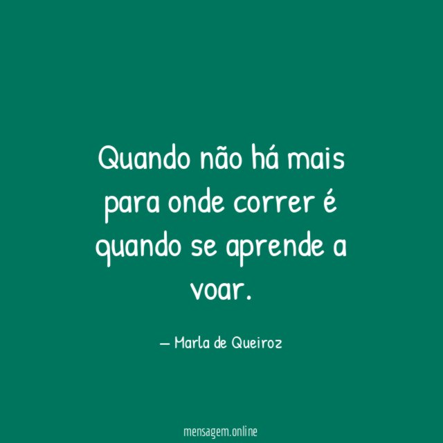 Quando não há mais para onde correr é
