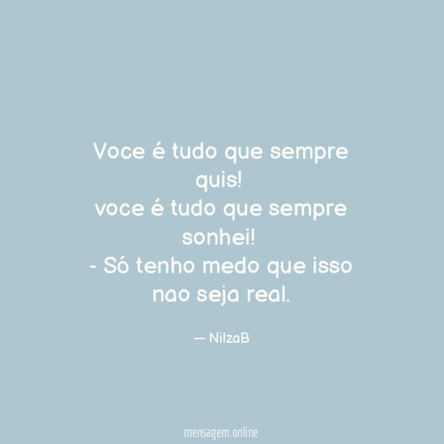 Voce é tudo que sempre quis