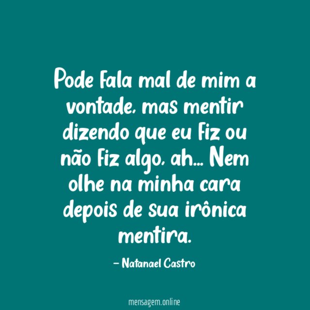 Pode fala mal de mim a vontade