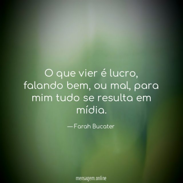 O que vier é lucro