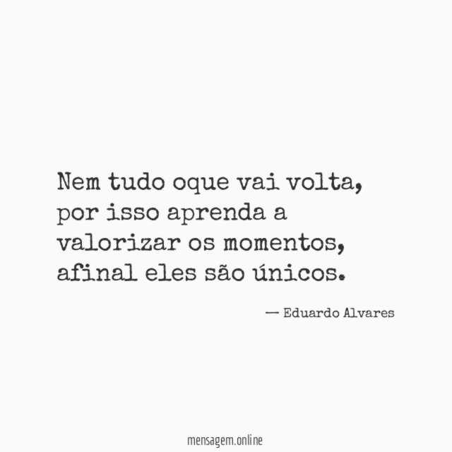 Nem tudo oque vai volta