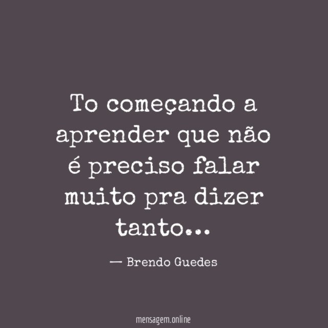 To começando a aprender que não é preciso