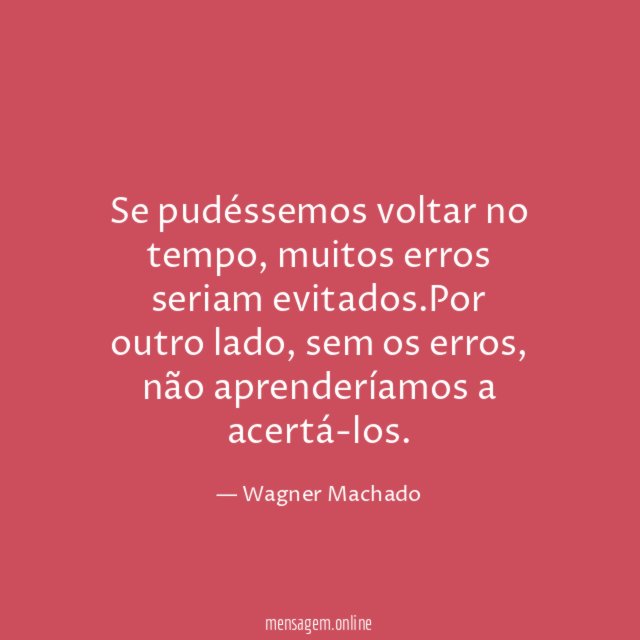 Se pudéssemos voltar no tempo