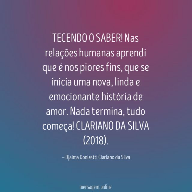 TECENDO O SABER