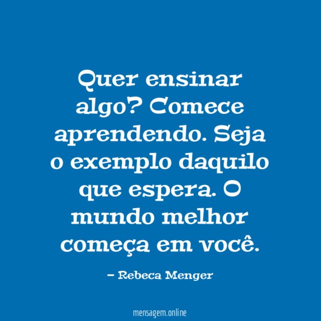 Quer ensinar algo
