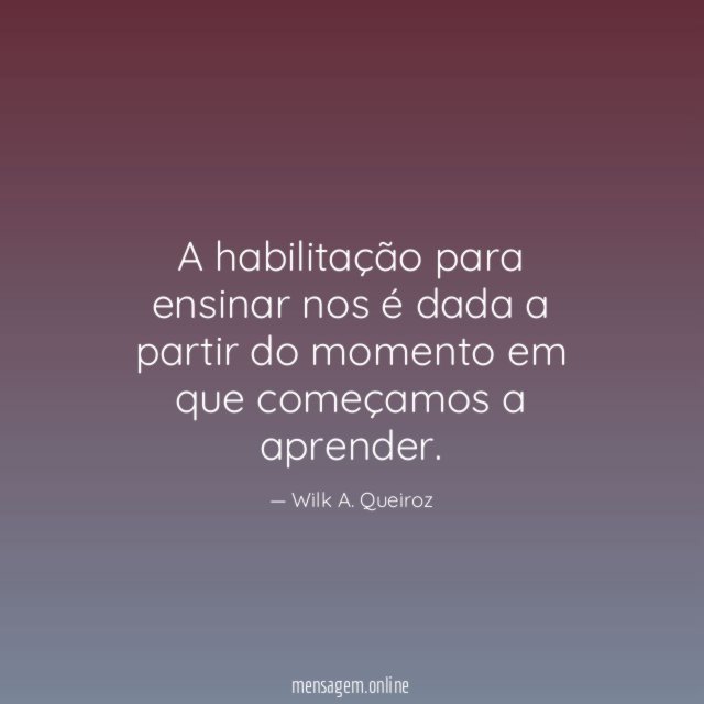 A habilitação para ensinar nos é dada a
