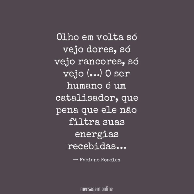 Olho em volta só vejo dores