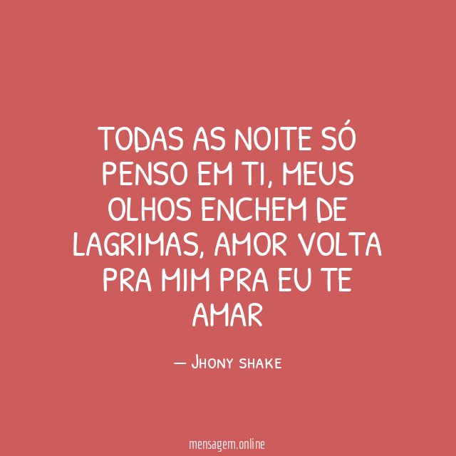 Todas as noite só penso em ti