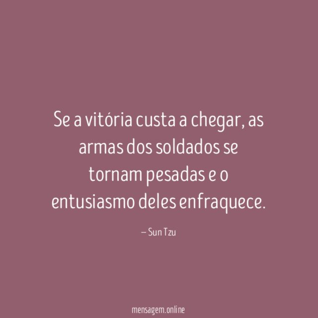 Se a vitória custa a chegar