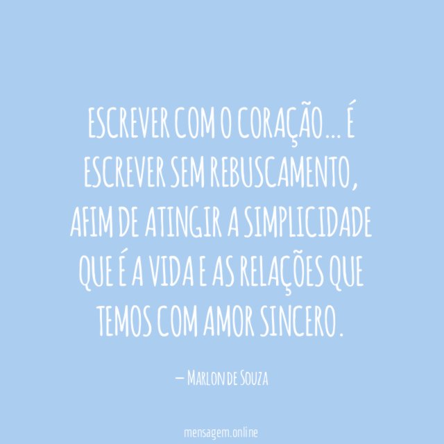 Escrever com o coração