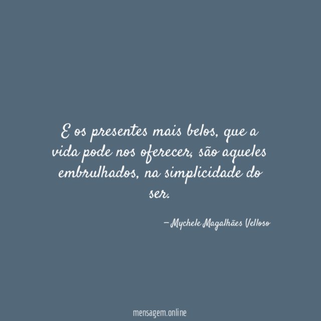 E os presentes mais belos