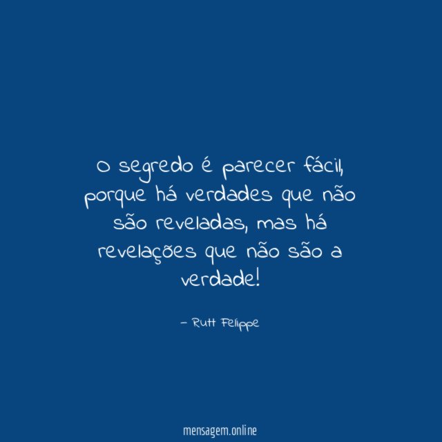 O segredo é parecer fácil