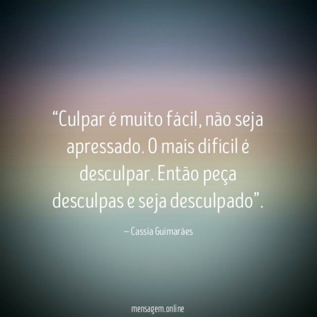 Culpar é muito fácil