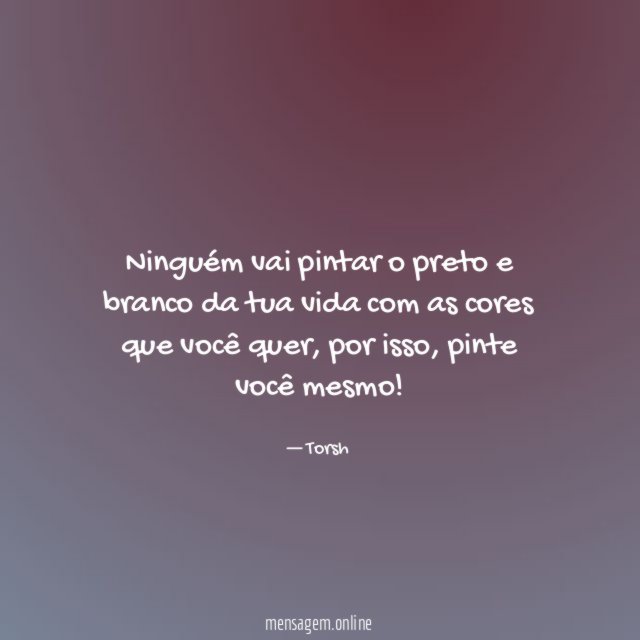 Ninguém vai pintar o preto e branco da