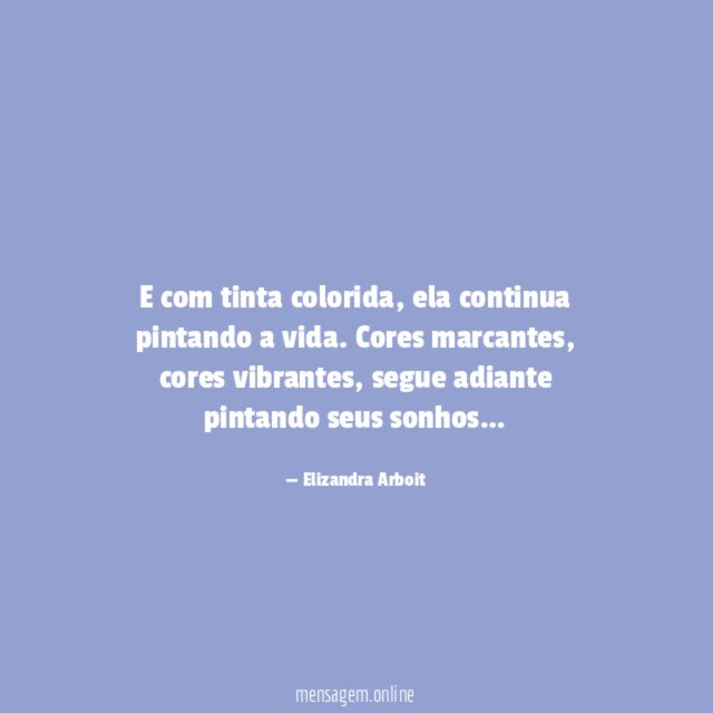 E com tinta colorida