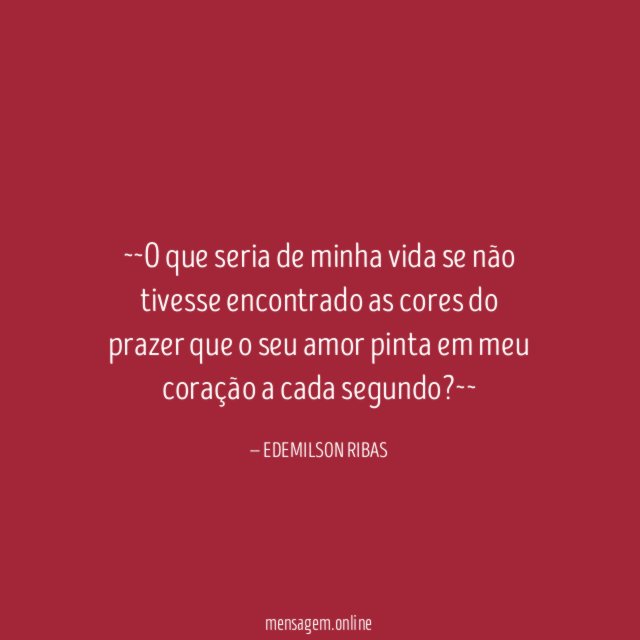 ~~O que seria de minha vida se não