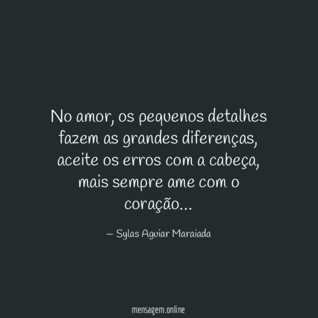 No amor
