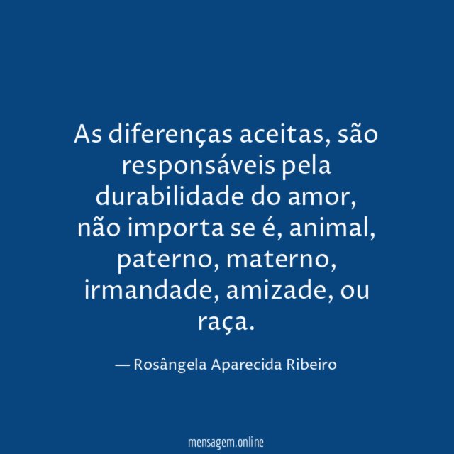 As diferenças aceitas