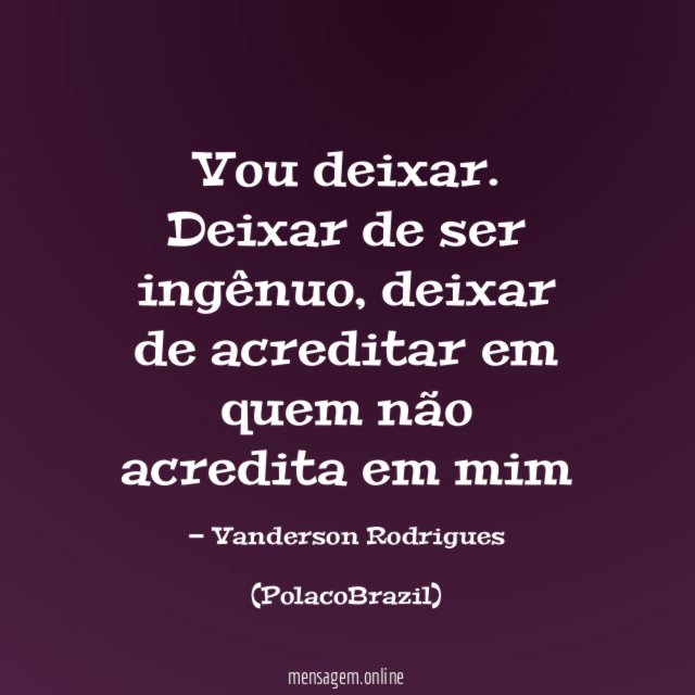 Vou deixar