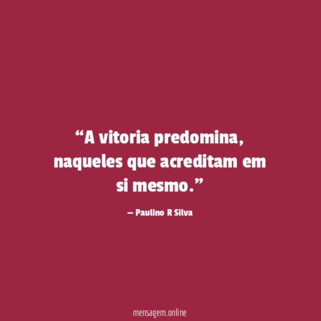 A vitoria predomina