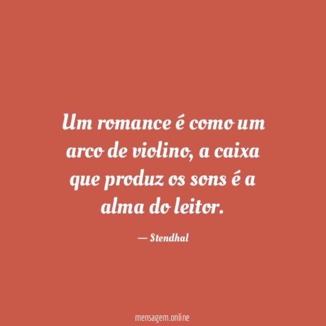 Um romance é como um arco de violino