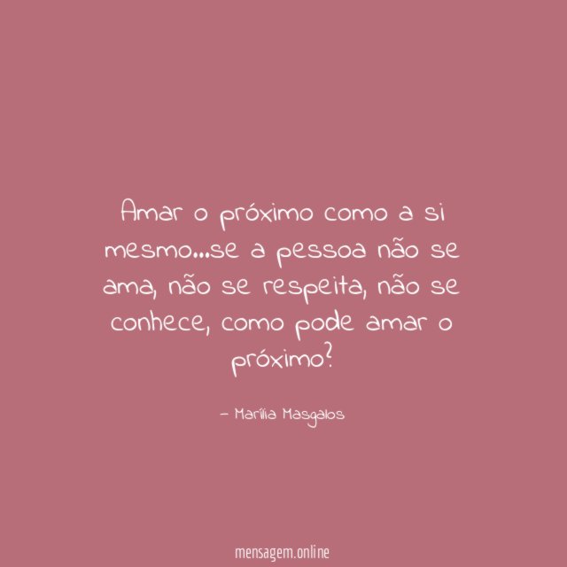 Amar o próximo como a si mesmo